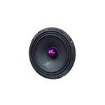 Black 6.5-inch speaker driver with purple center cone