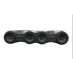Black 6.5-inch midrange speaker with purple ring accents