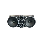 Car speaker panel with two large black drivers and two small tweeters