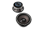 Midrange speaker and tweeter pair, both with black frames and front grilles