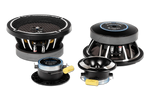 6.5-inch midrange speaker and pro tweeters bundle, shown with installed components