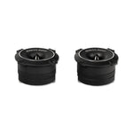 Pair of compact black tweeters with round mounting rings