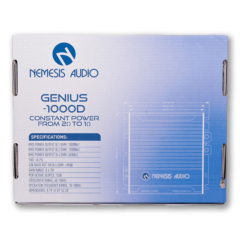 GENIUS-1000D 1000W RMS Constant Power Class D Amplifier