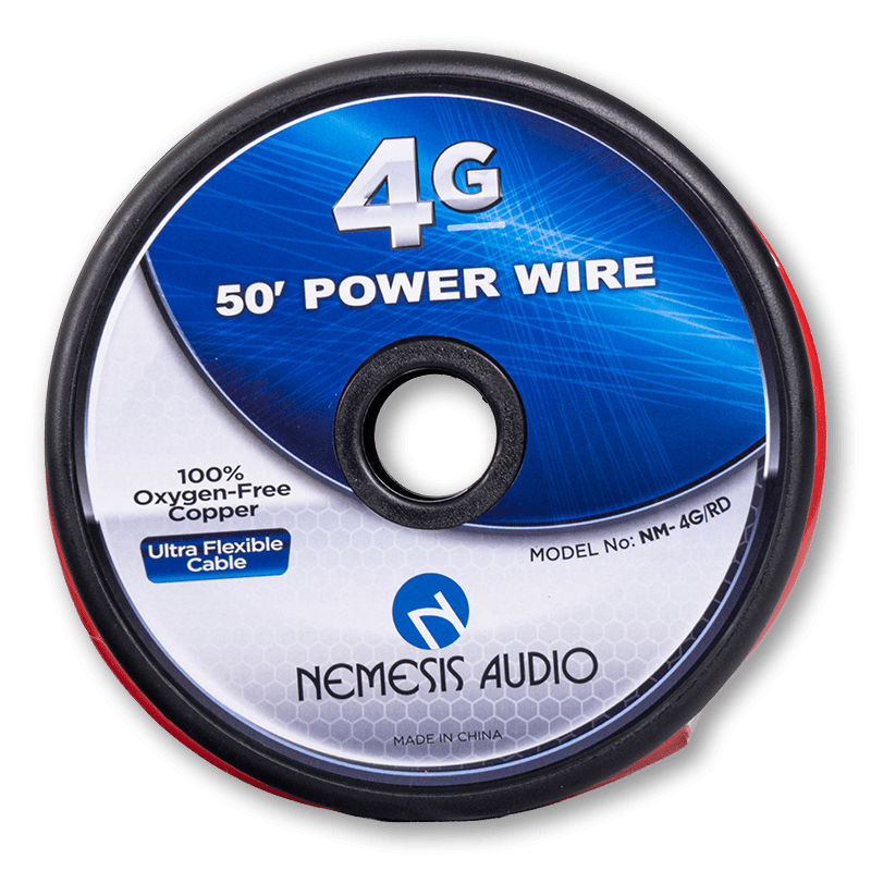 NM-4G/RD 4 Gauge OFC Power Wire Red 50 ft