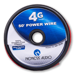 NM-4G/RD 4 Gauge OFC Power Wire Red 50 ft