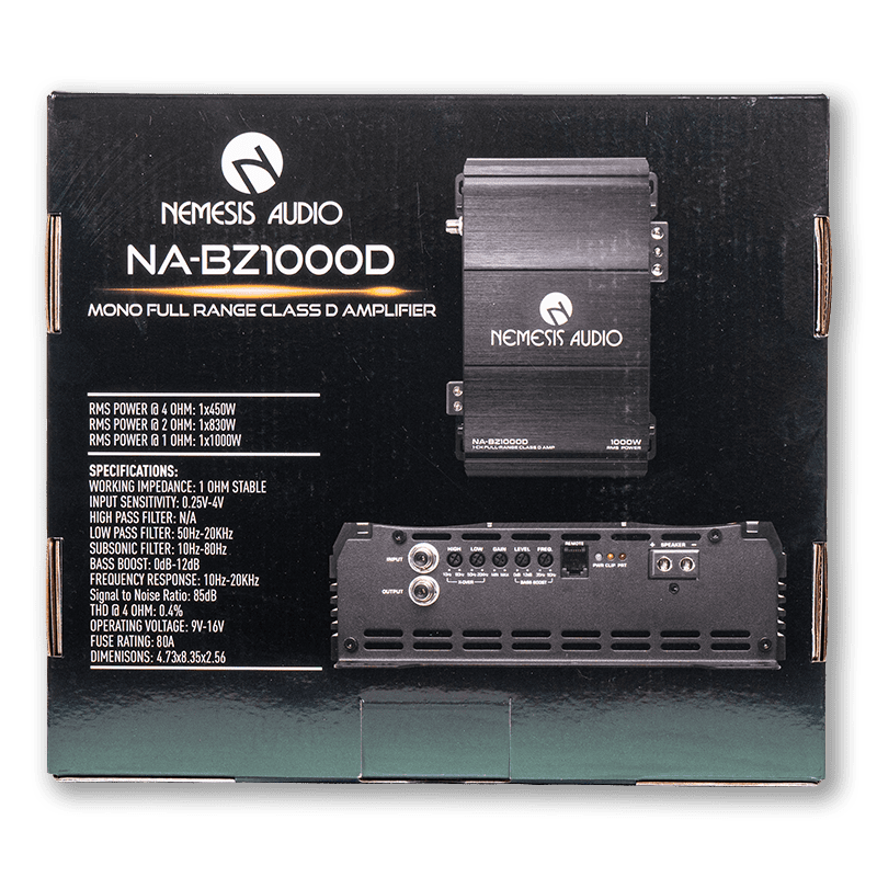 NA-BZ1000D 1000W RMS Mono Full Range Class D Amplifier