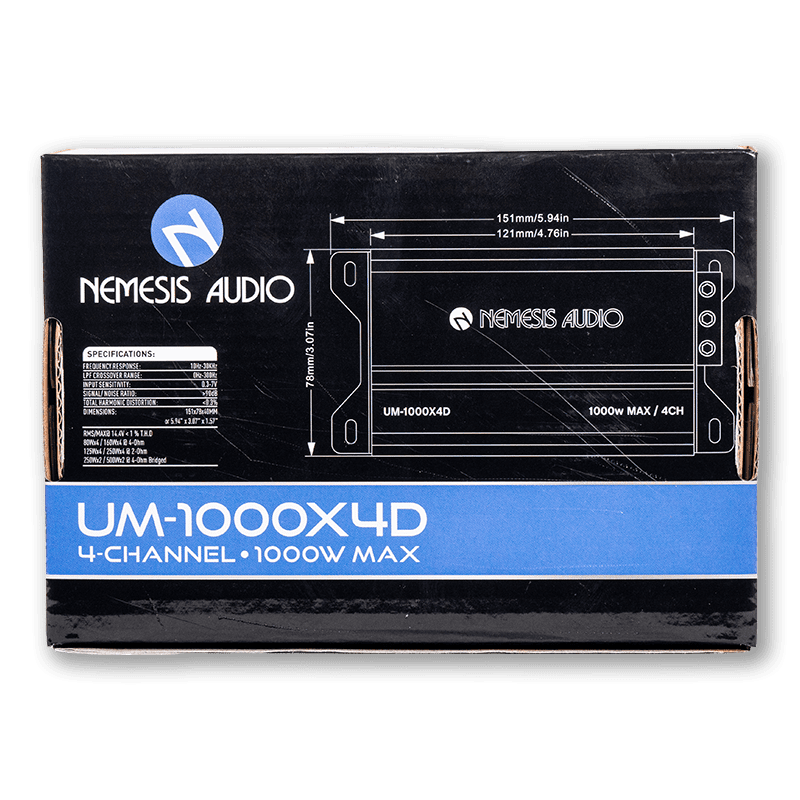 UM-1000X4D 1000W Max 4-Channel Class D Amplifier