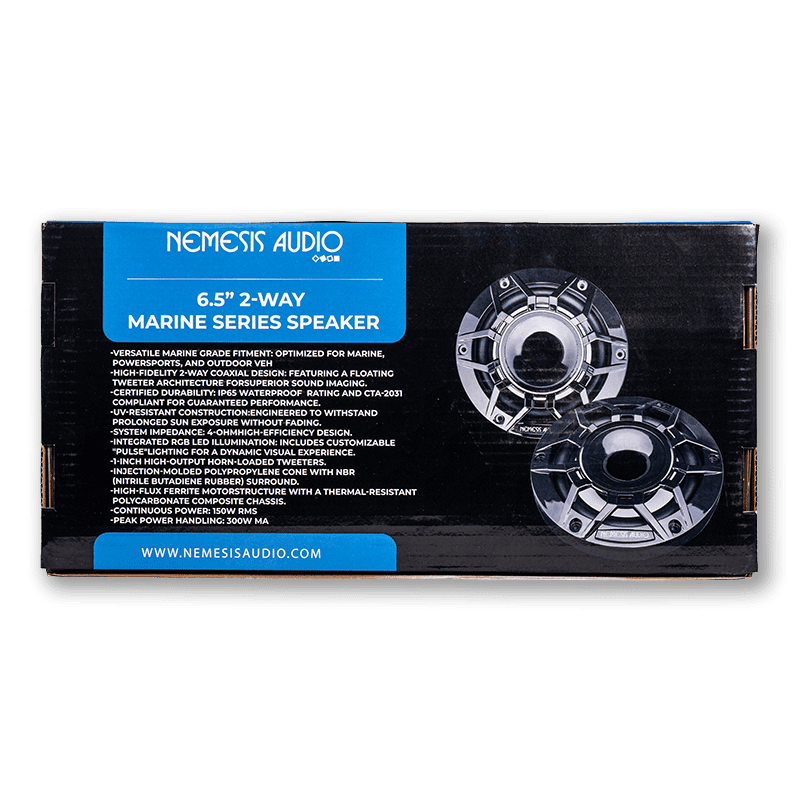 NA-M65RGB-B 6.5 Inch RGB Marine Speaker