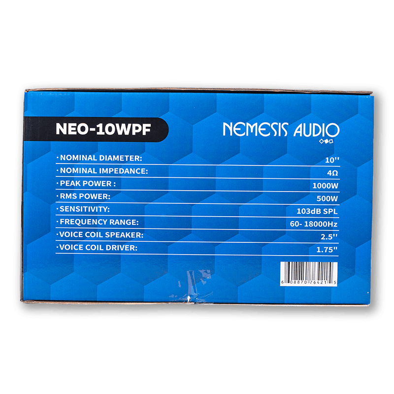 Nemesis Audio NEO-10WPF 10-Inch Water Resistant Speaker