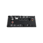 Apocalypse power amplifier control panel with RCA inputs, gain/subsonic knobs, and power
