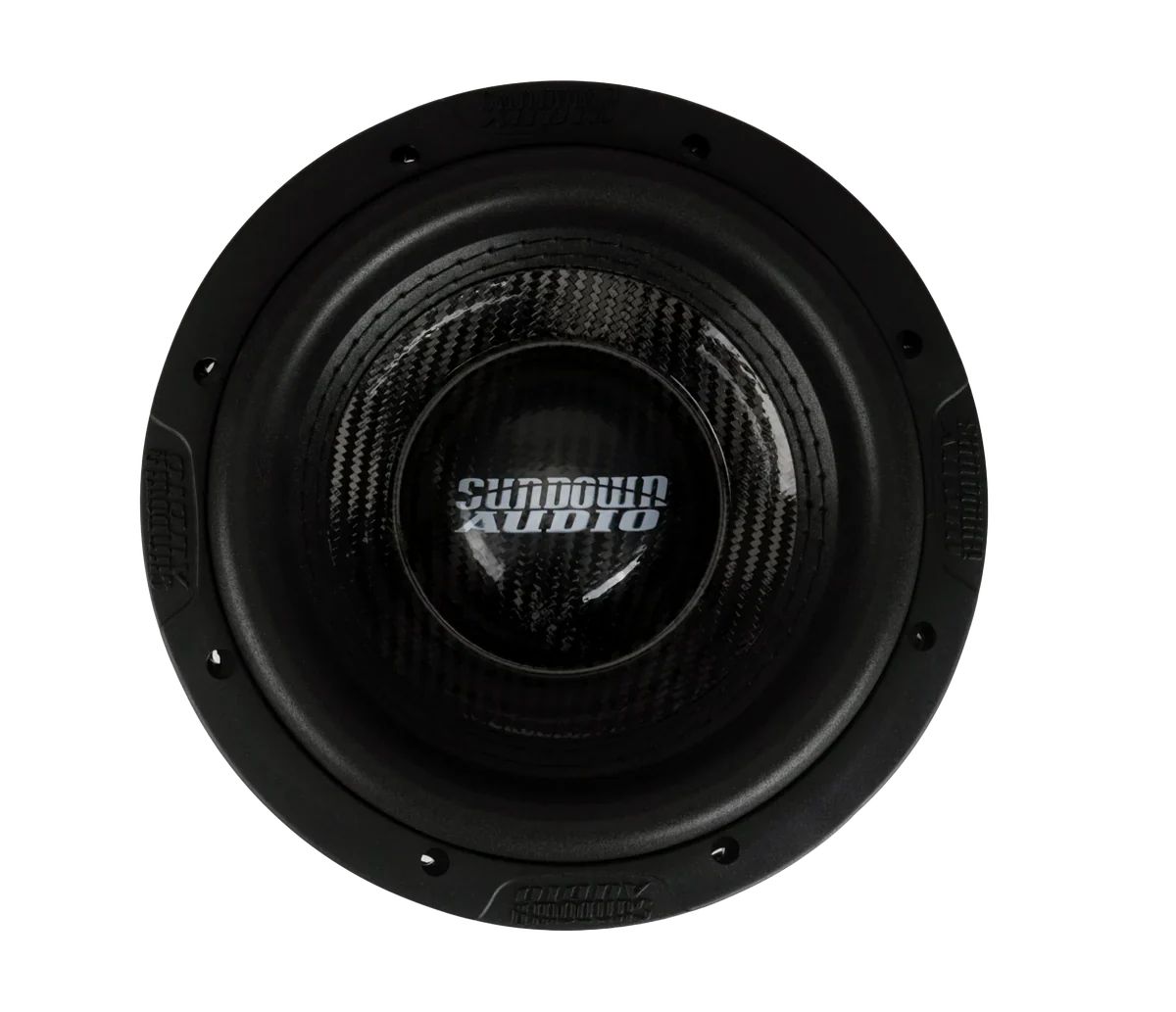 Sundown Audio 8-inch subwoofer with black carbon-fiber cone