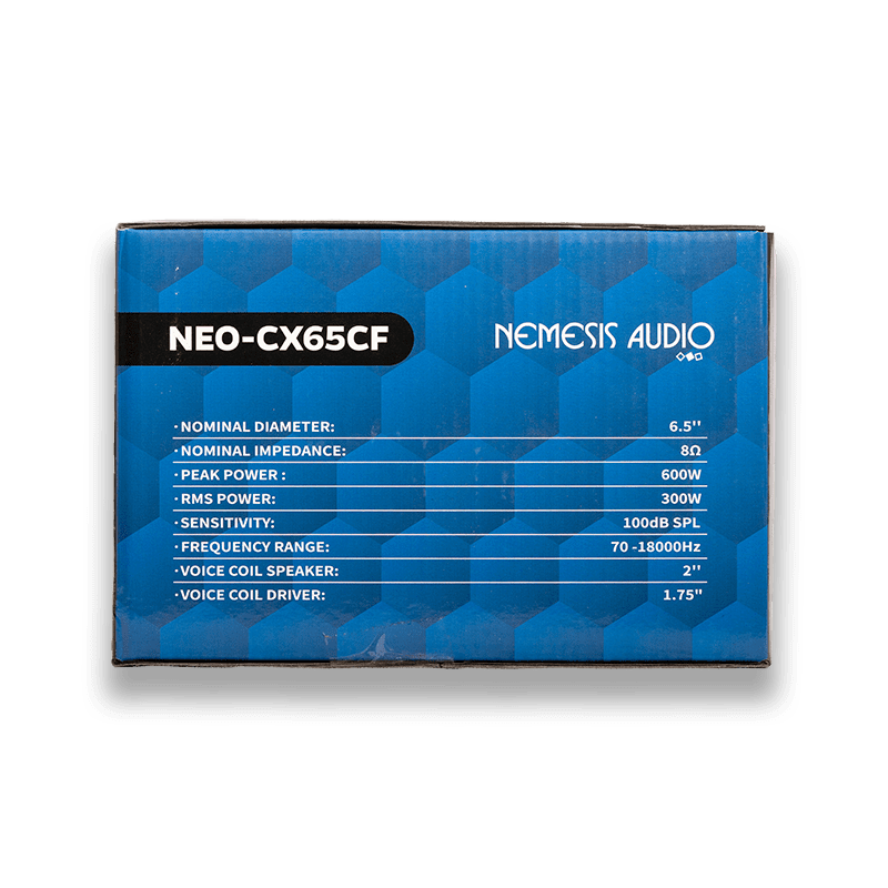 Nemesis Audio NEO-CX65CF 6.5" Water Resistant Neodymium Coaxial Midrange Speaker – 600W Max