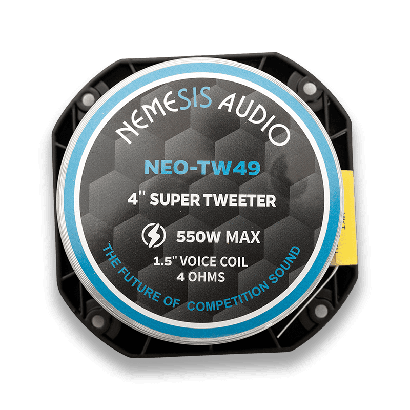 Nemesis Audio NEO-TW49 4" Neodymium High-Efficiency Bullet Tweeter – 550W Max – 4 Ohm