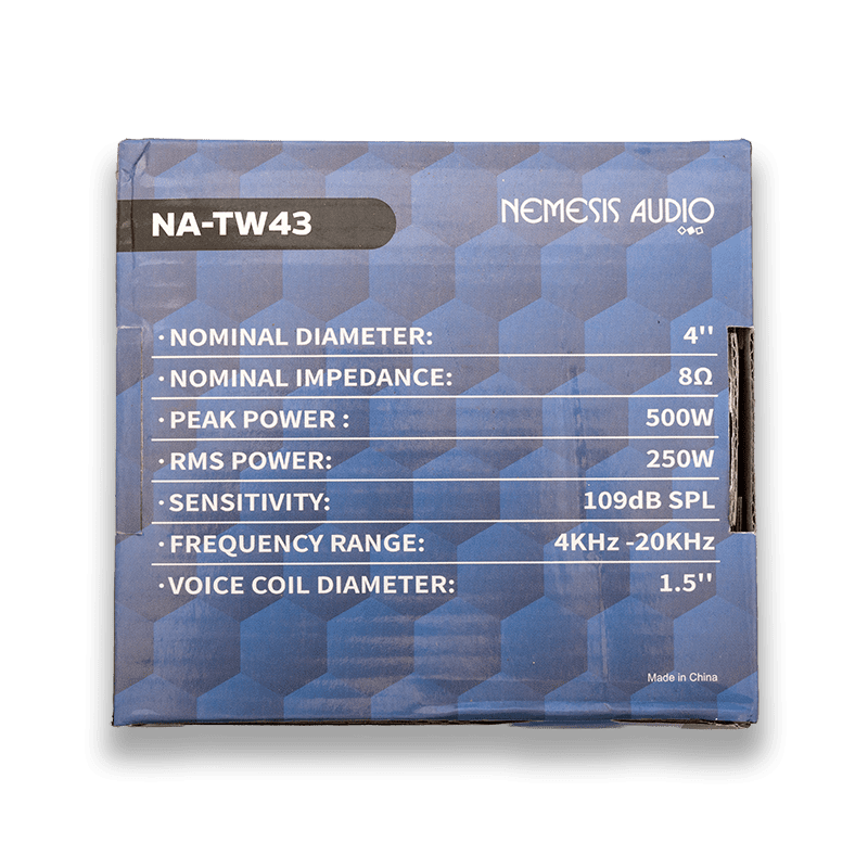 Nemesis Audio NA-TW43 4" High-Efficiency Pro Audio Super Tweeter – 500W Max – 8 Ohm
