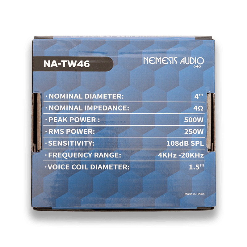 Nemesis Audio NA-TW46 4" High-Efficiency Pro Audio Super Tweeter – 500W Max – 4 Ohm