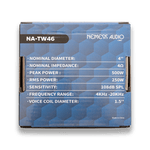 Nemesis Audio NA-TW46 4" High-Efficiency Pro Audio Super Tweeter – 500W Max – 4 Ohm