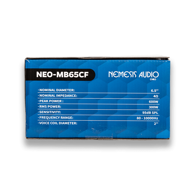 Nemesis Audio NEO-MB65CF 6.5" Water Resistant Neodymium Midbass Speaker – 600W Max