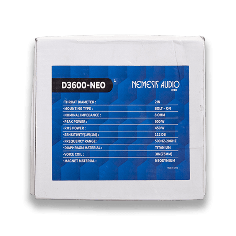 Nemesis Audio D3600-NEO 2" Neodymium High-Output Compression Driver – 900W Max