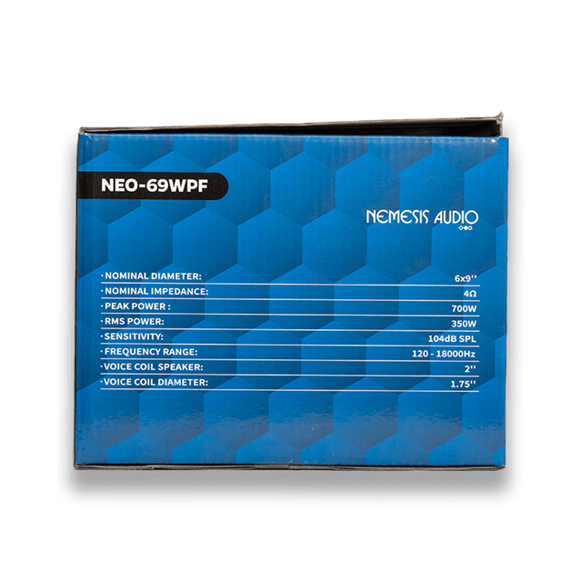 Nemesis Audio NEO-69WPF 6x9" Water Resistant Neodymium Midrange Speaker – 700W Max