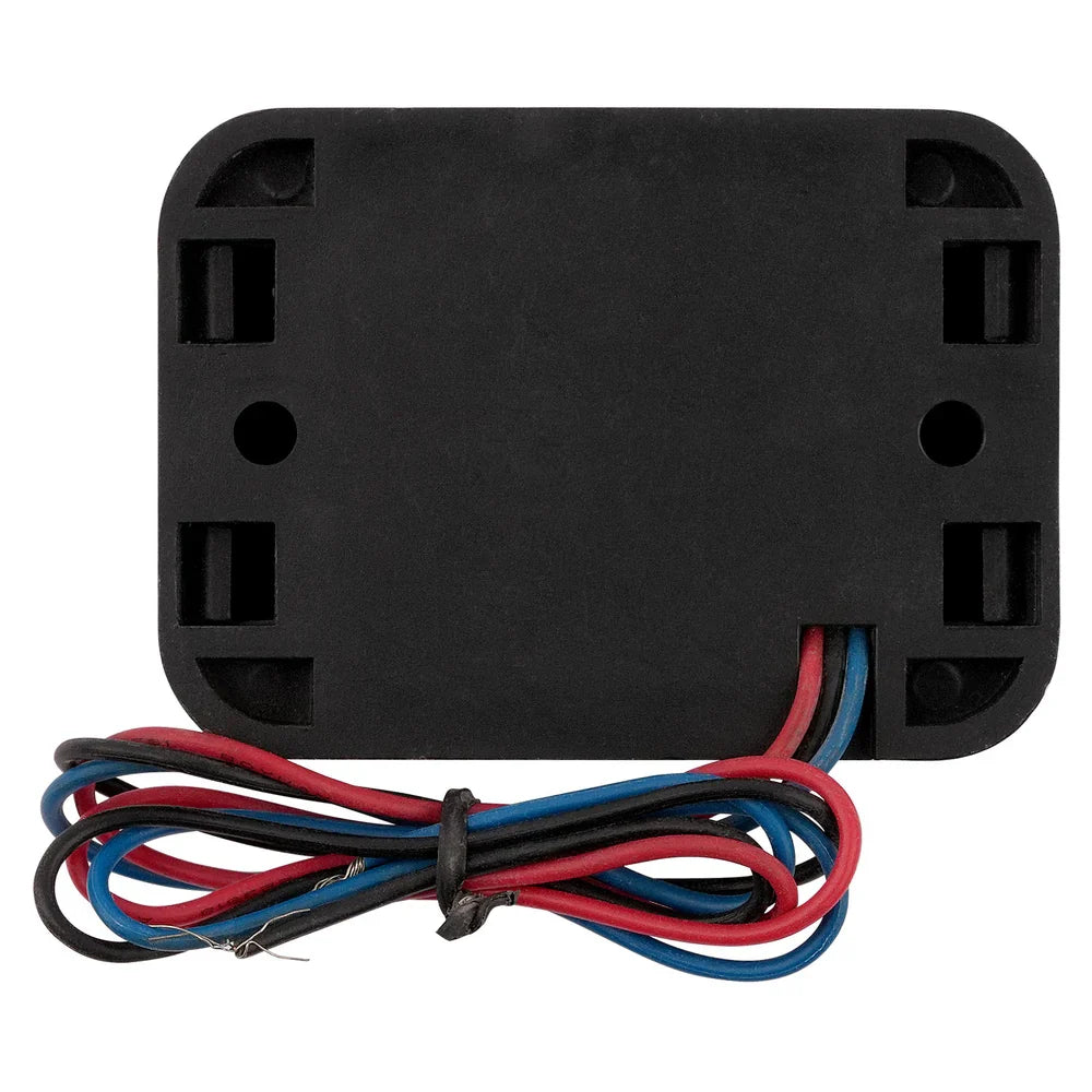 Digital voltage meter back panel with mounting holes and multicolor wire harness