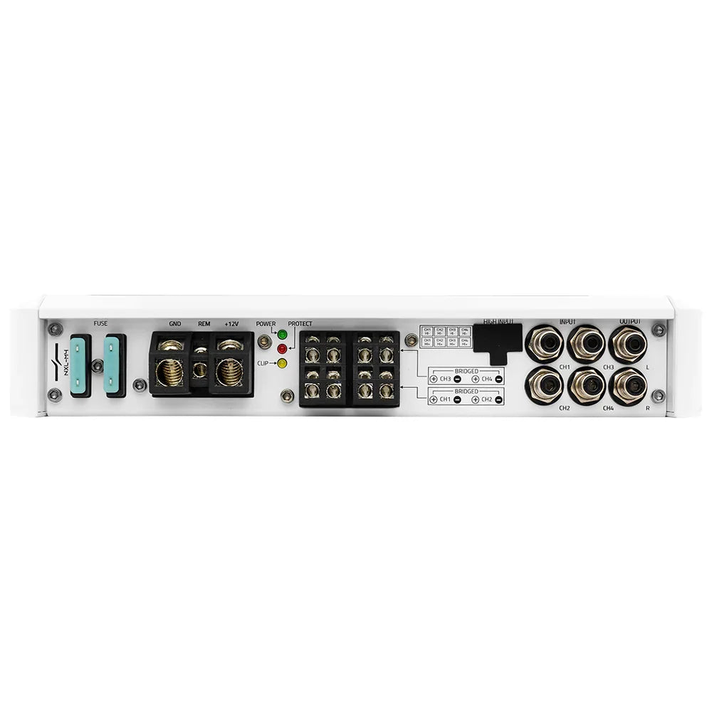 DS18 NXL-M4 NXL 4-Channel Full-Range Class D IP55 Marine Amplifier | 4 x 150W RMS @ 4-Ohm