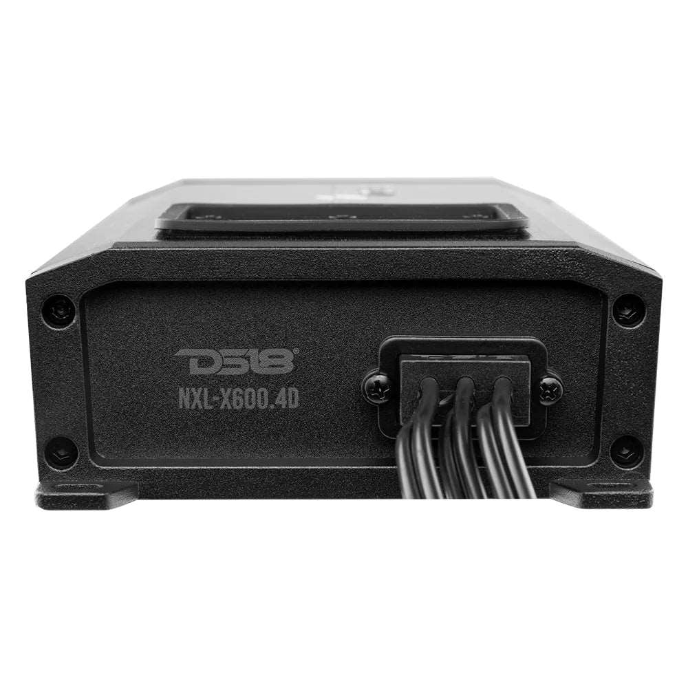 DS18 NXL-X600.4D NXL 4-Channel Full-Range Class D IP67 Marine and Powersports Amplifier 4 x 150 Watts Rms @ 4-Ohm