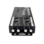 Black line-out converter with bass processor, front knobs and output jacks