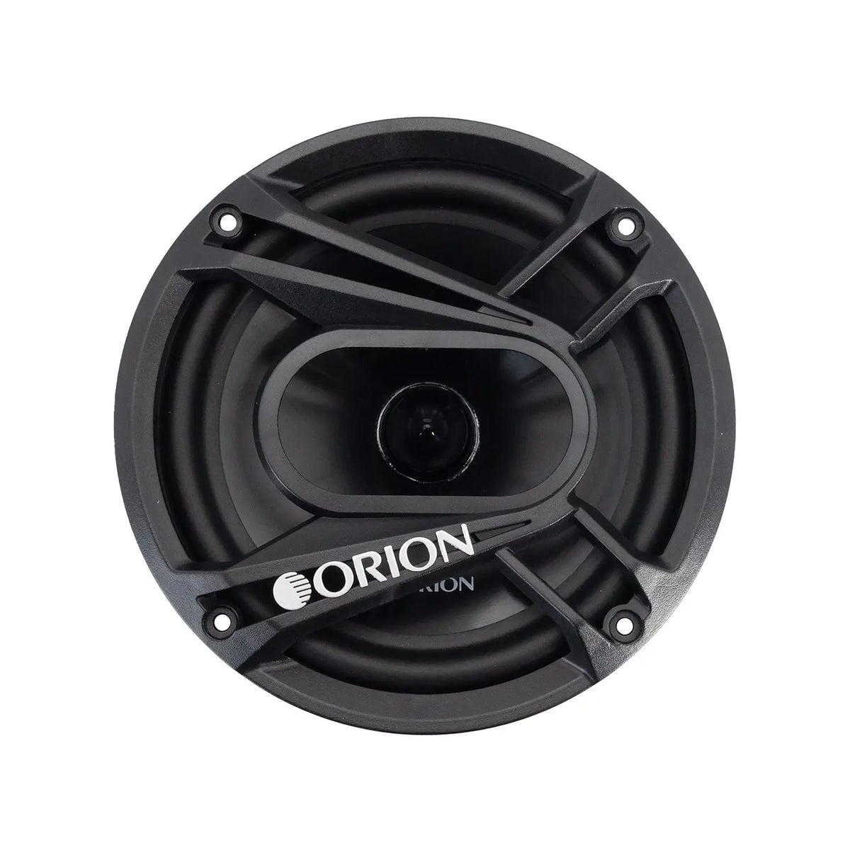 Black 6.5-inch component speaker woofer with Orion label in the center