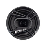 Black 6.5-inch component speaker woofer with Orion label in the center
