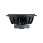 Black 6.5-inch woofer speaker with metal mounting ring and rear wiring terminals