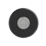 Black 3-inch compression driver face with central mesh dome and four mounting holes