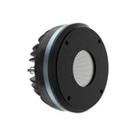 3-inch black compression driver speaker with side cooling fins and mesh center