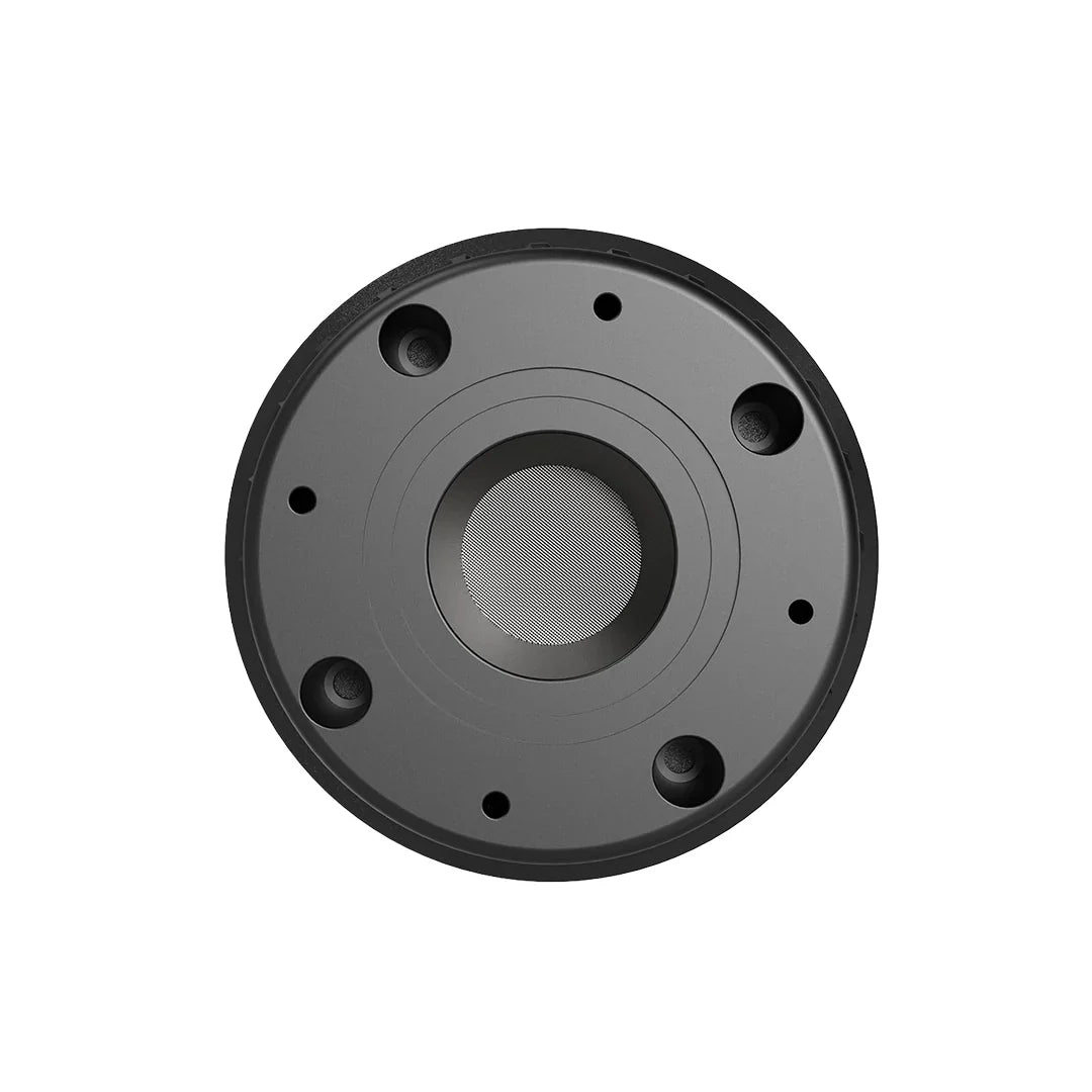 Gray compression driver back plate with central recess and 6 mounting screws