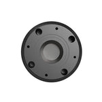 Gray compression driver back plate with central recess and 6 mounting screws