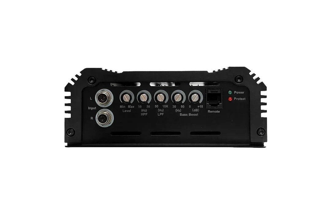 Orion XTRPRO2K monoblock amplifier rear panel with input and control ports