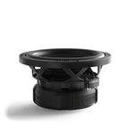 Black 8-inch DVC subwoofer showing rear mounting frame and connection terminals