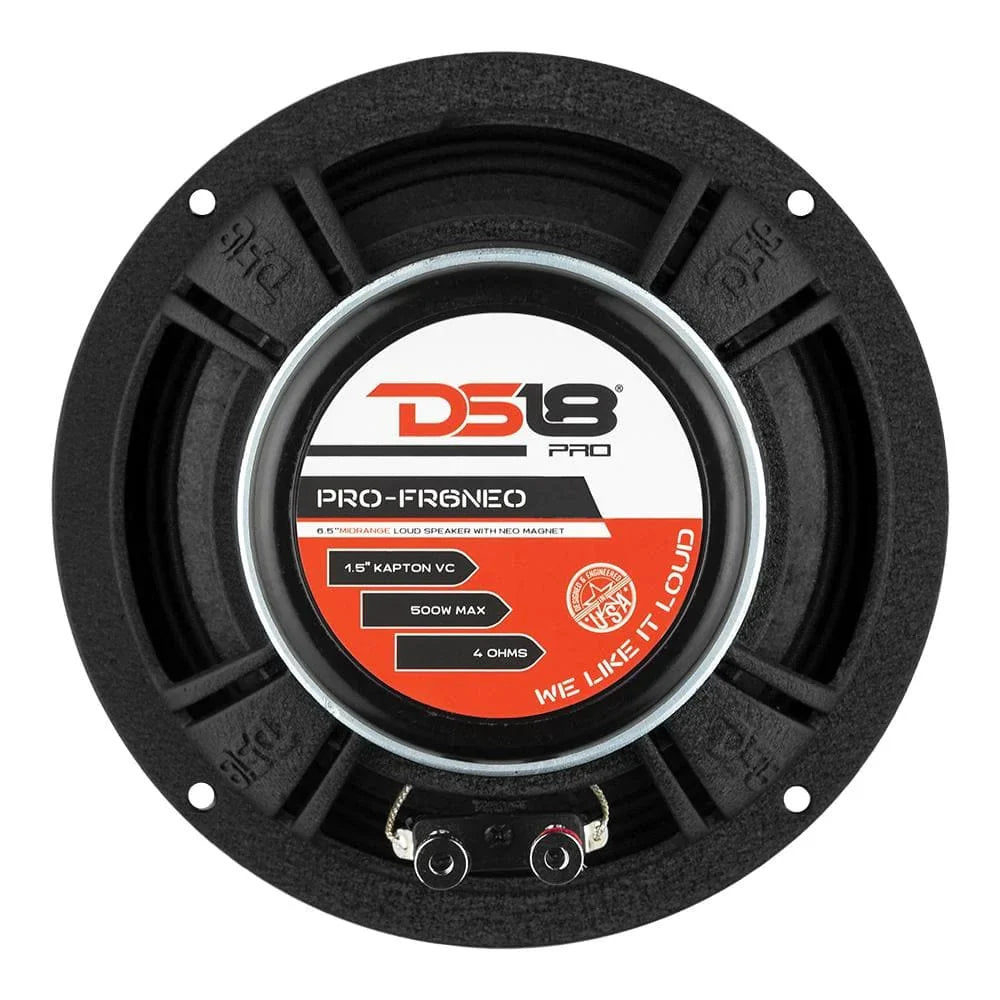 DS18 PRO-FR6NEO 6.5" 225W RMS Neodymium Bullet Midrange Speaker 4-Ohm (Single)
