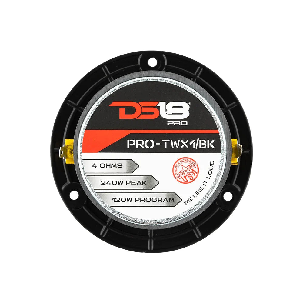 DS18 PRO-TWX1/BK 3.8" 120W RMS Super Bullet Tweeters 4-Ohm (Pair)