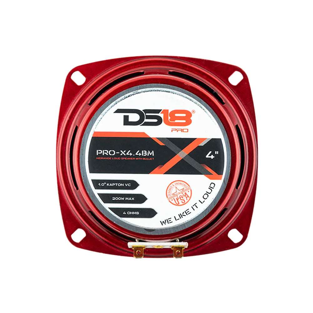 DS18 PRO-X4.4BM 4" 100W RMS Midrange Speaker (Single)