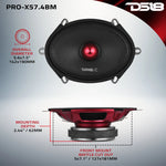 DS18 PRO-X57.4BM 5"x7" 175W RMS Midrange Speaker w/ Bullet (Single)