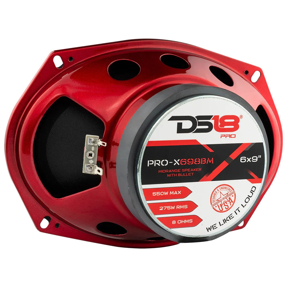 DS18 PRO-X698BM 6"x9" 200W RMS Midrange Speaker 8-Ohm (Single)