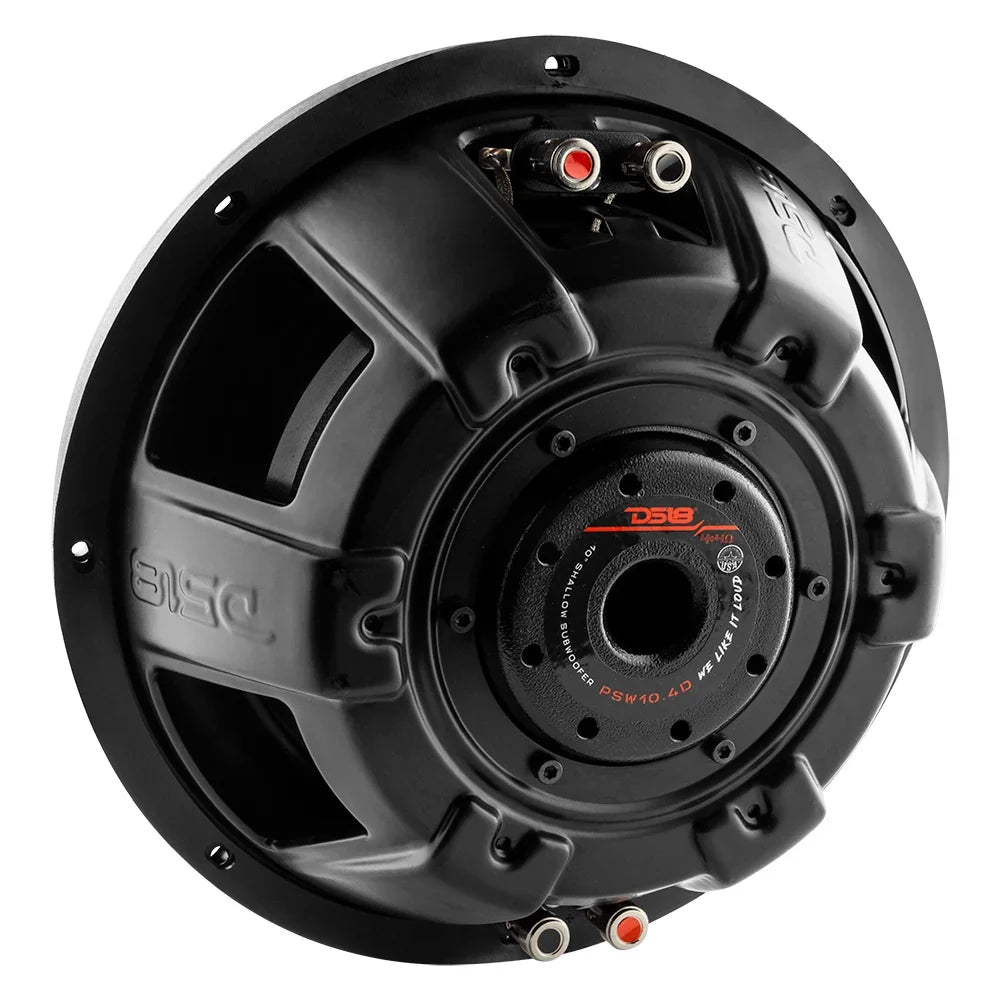 DS18 PSW10.4D 10" 500W RMS Water Resistant Shallow Subwoofer DVC