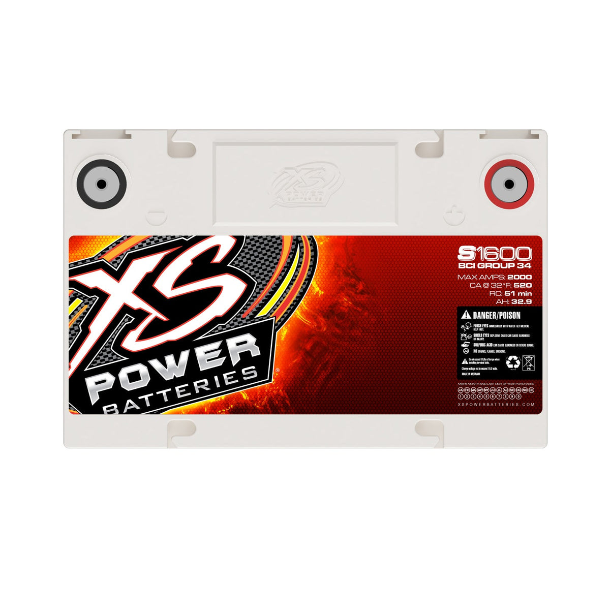 XS Power S1600 16V AGM Racing Battery