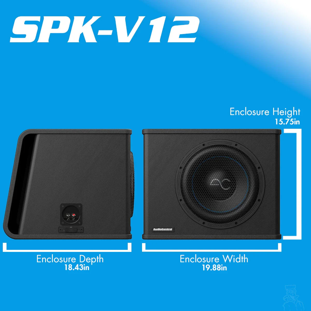 AudioControl Spike Series 8"/10"/12" Vented Subwoofer Enclosure