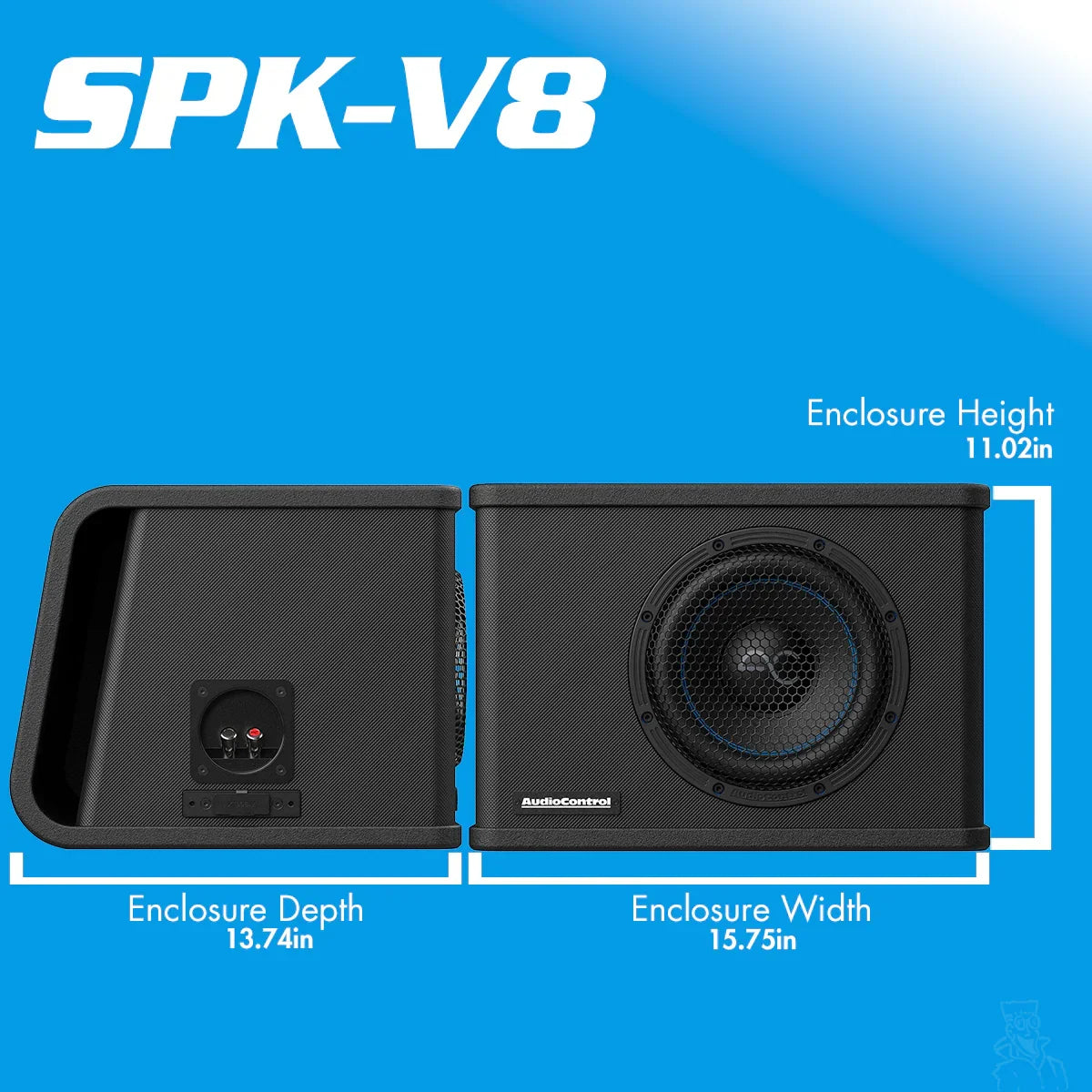 AudioControl Spike Series 8"/10"/12" Vented Subwoofer Enclosure