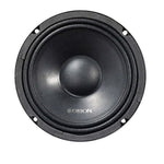 Black 6.5-inch speaker cone with dust cap and circular mounting screw holes