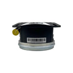 Neodymium bullet tweeter rear housing with black body and yellow screw terminals