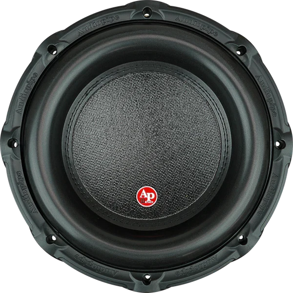 Audiopipe 12-inch subwoofer grille with black surround and center logo