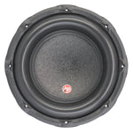 12-inch subwoofer grille with centered dust cap and red AP logo