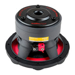Triple-stack 8 in subwoofer with mounting basket and visible wiring terminals